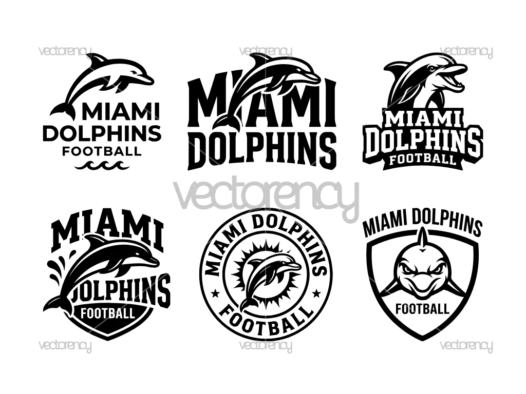 Miami Dolphins Football Premium Vector SVG PNG