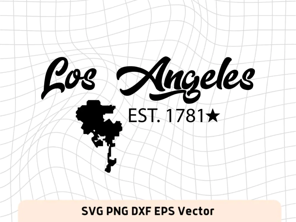 Los Angeles California State SVG LA EST 1781