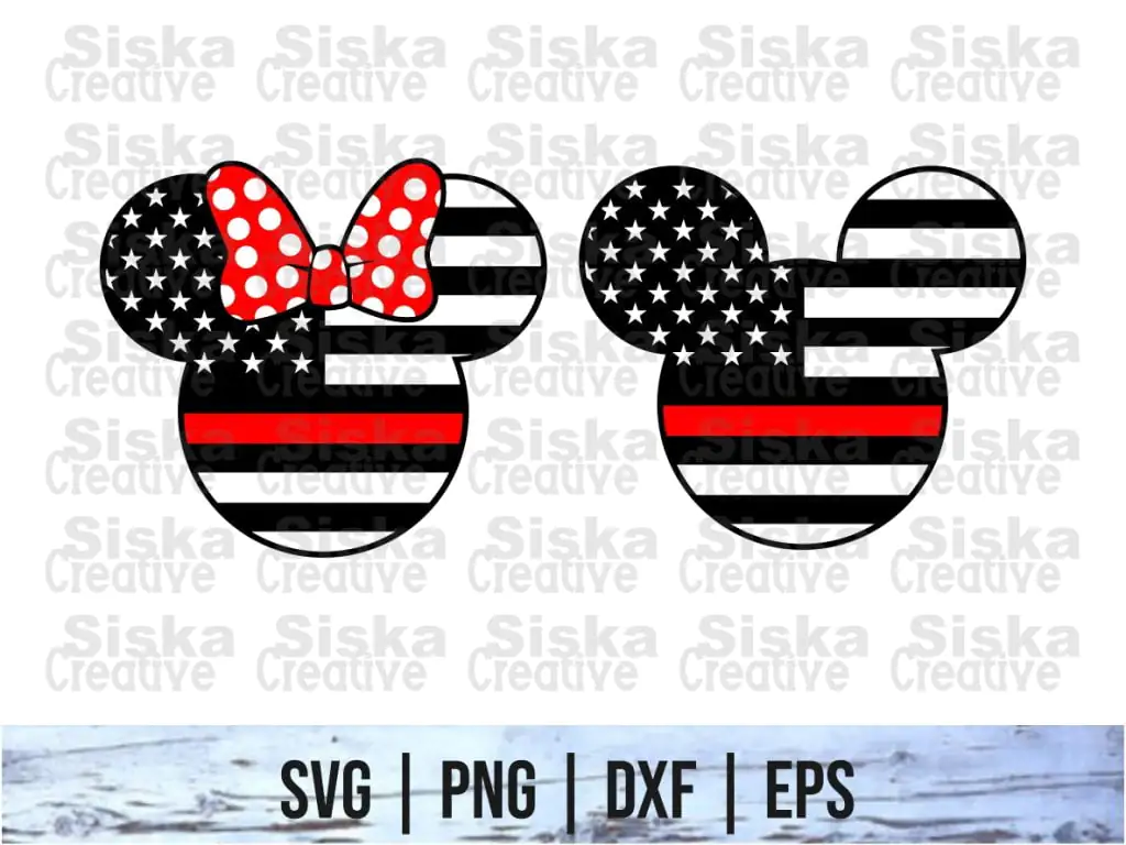 Mickey Firefighter SVG, PNG, DXF for Cut files, Cricut, Silhouettes, Scrapbooking, Card Making