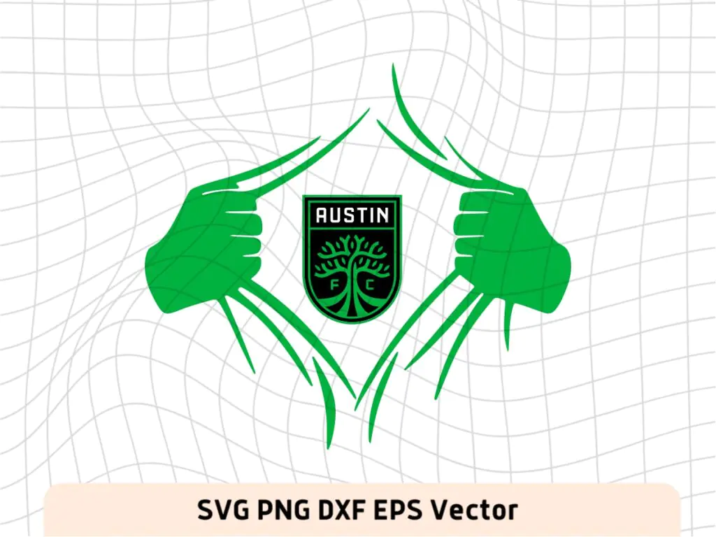 Austin FC Superman Rip PNG EPS SVG DXF