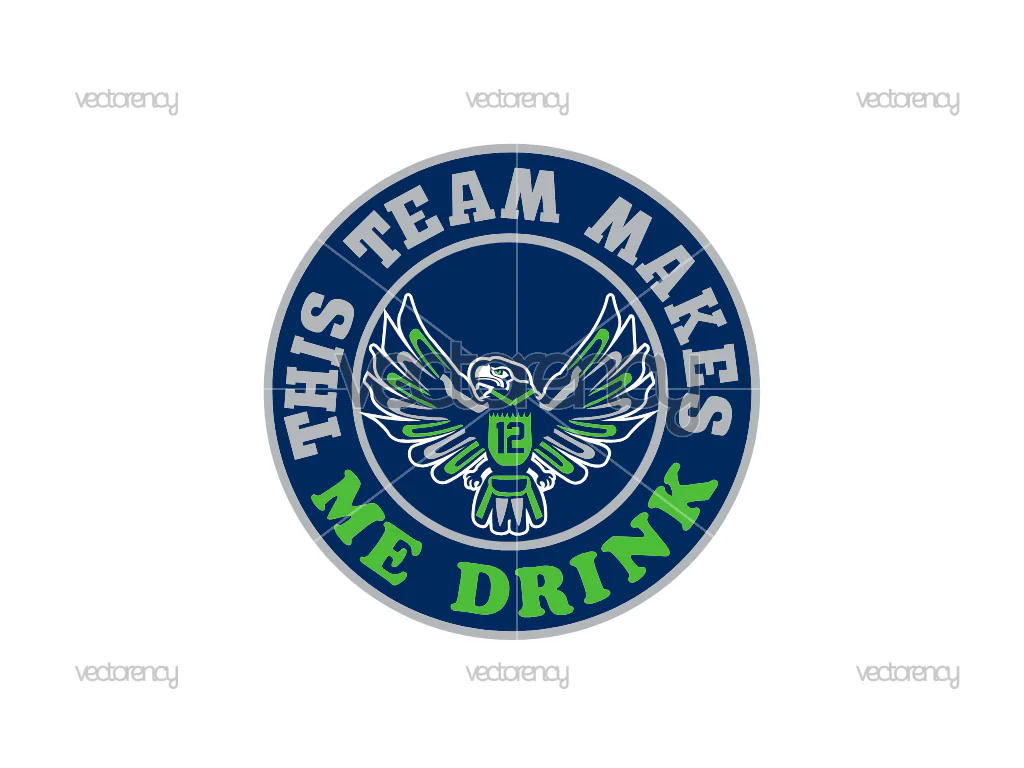 This Team Makes Me Drink Seattle Seahawks SVG PNG