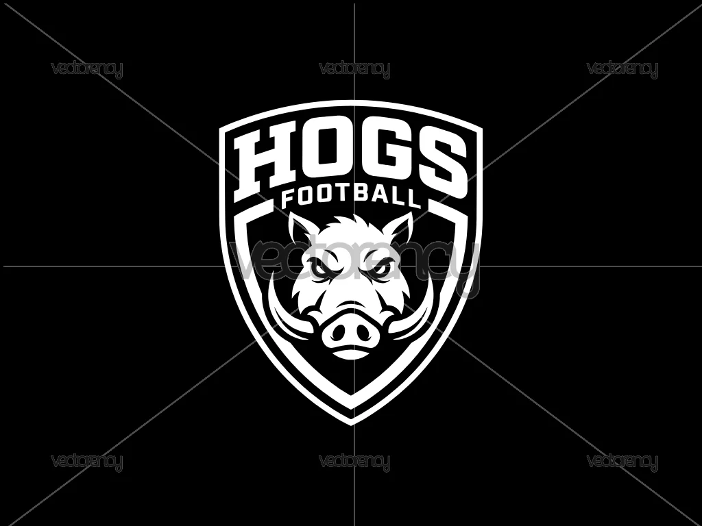 Hogs SVG Team Logo Vector