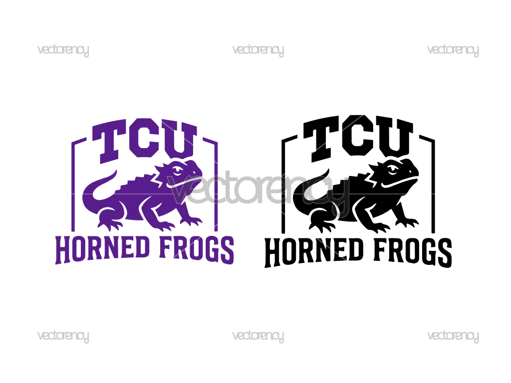 Logo NCAA Texas Christian University Sticker Horned Frogs Vector Image TCU SVG PNG