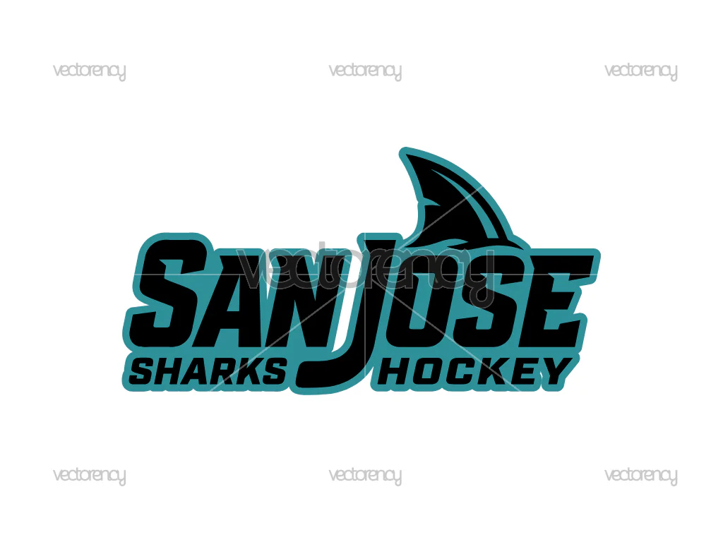San Jose Sharks Hockey Vector Image SVG