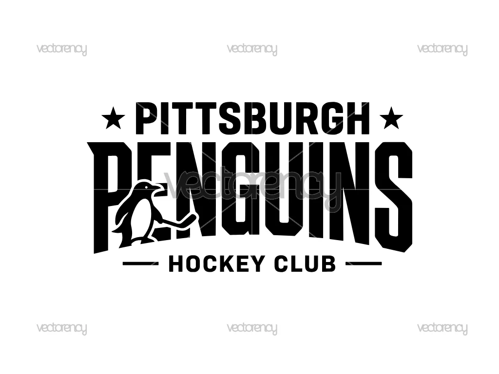Pittsburgh Penguins Logo SVG DXF EPS PNG File