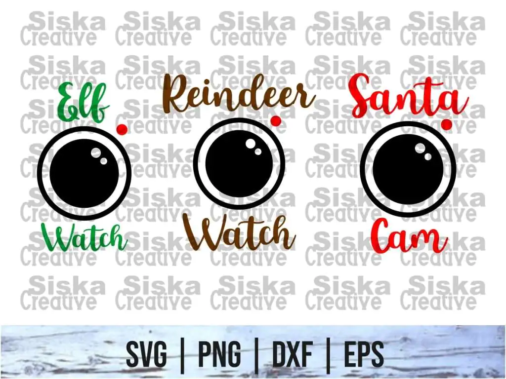 Santa Camera Ornament SVG