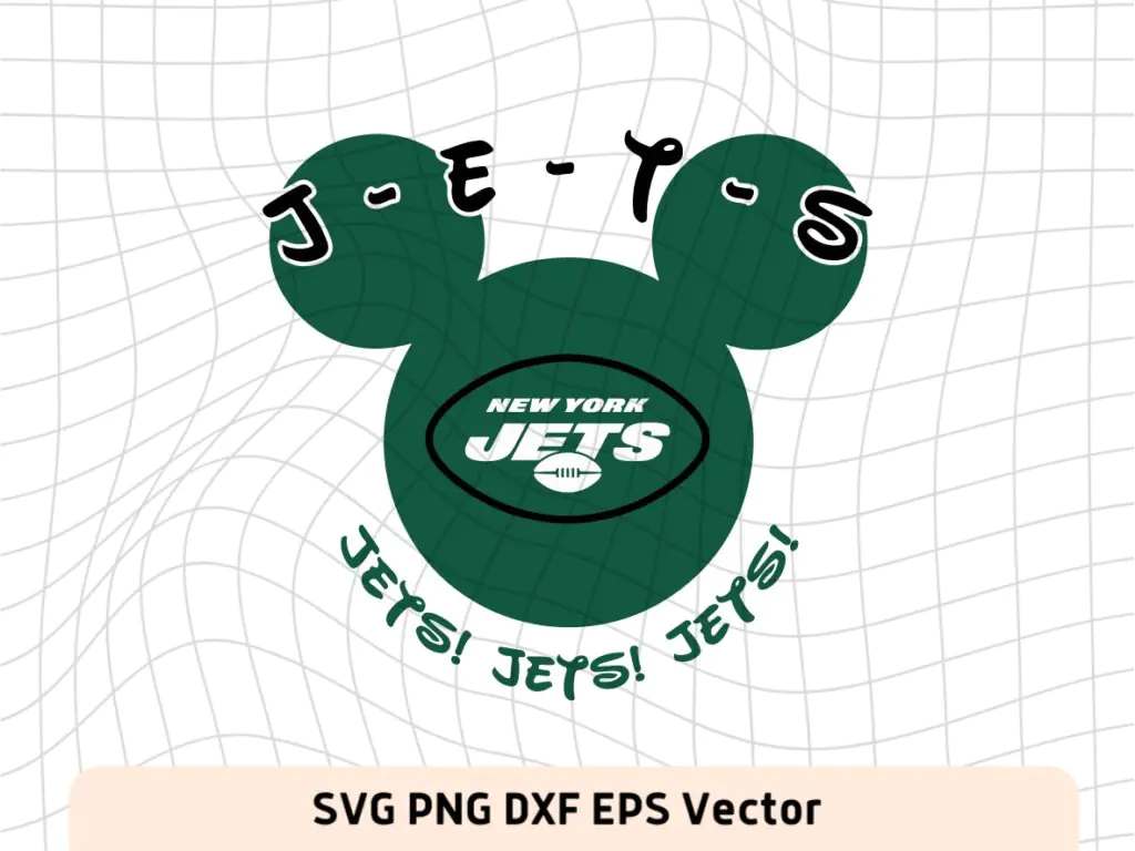 New York Jets Disney World Inspired Design SVG Vector Image