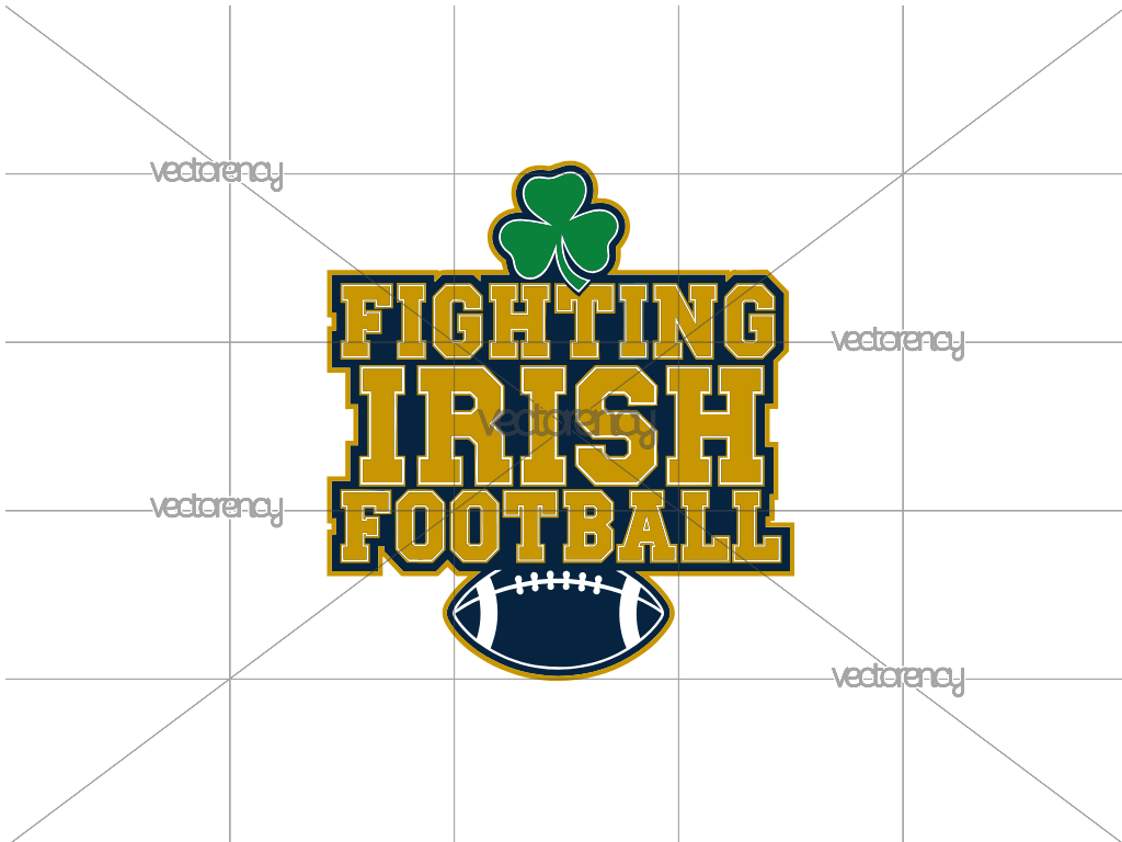 Fighting Irish Football PNG EPS SVG Image