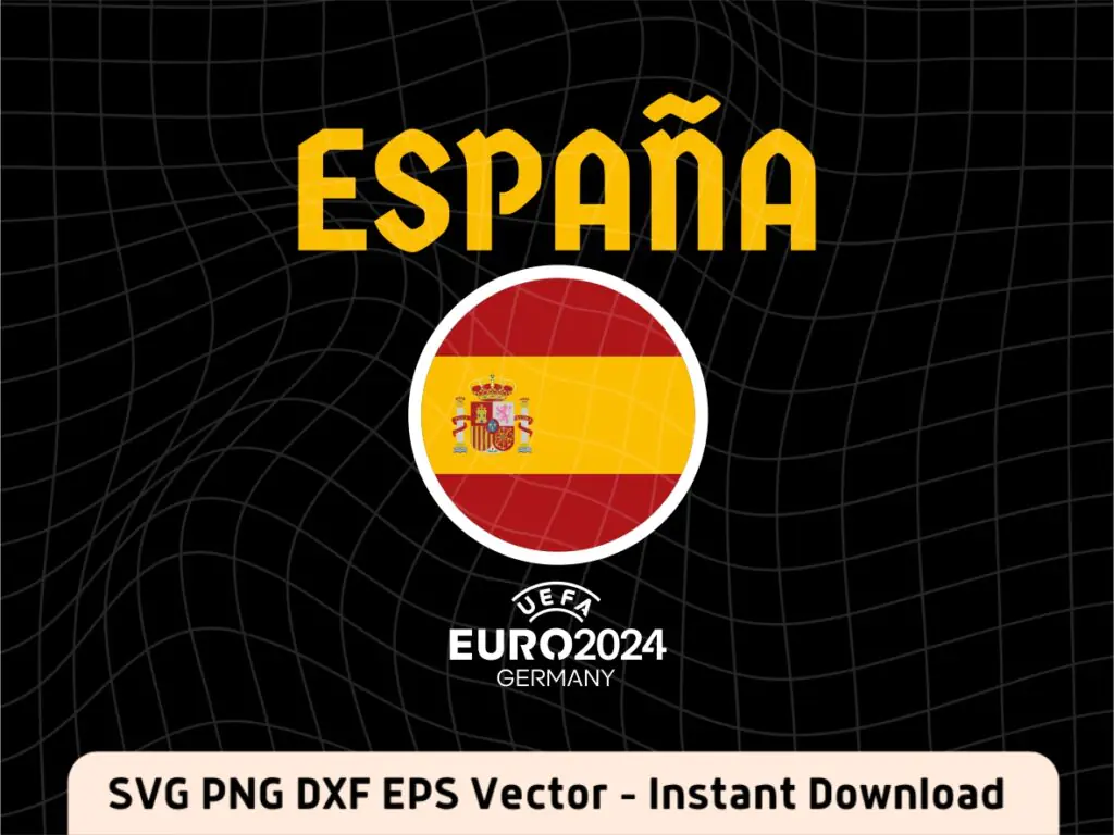 Spain Euro 2024 SVG Image PNG Vector