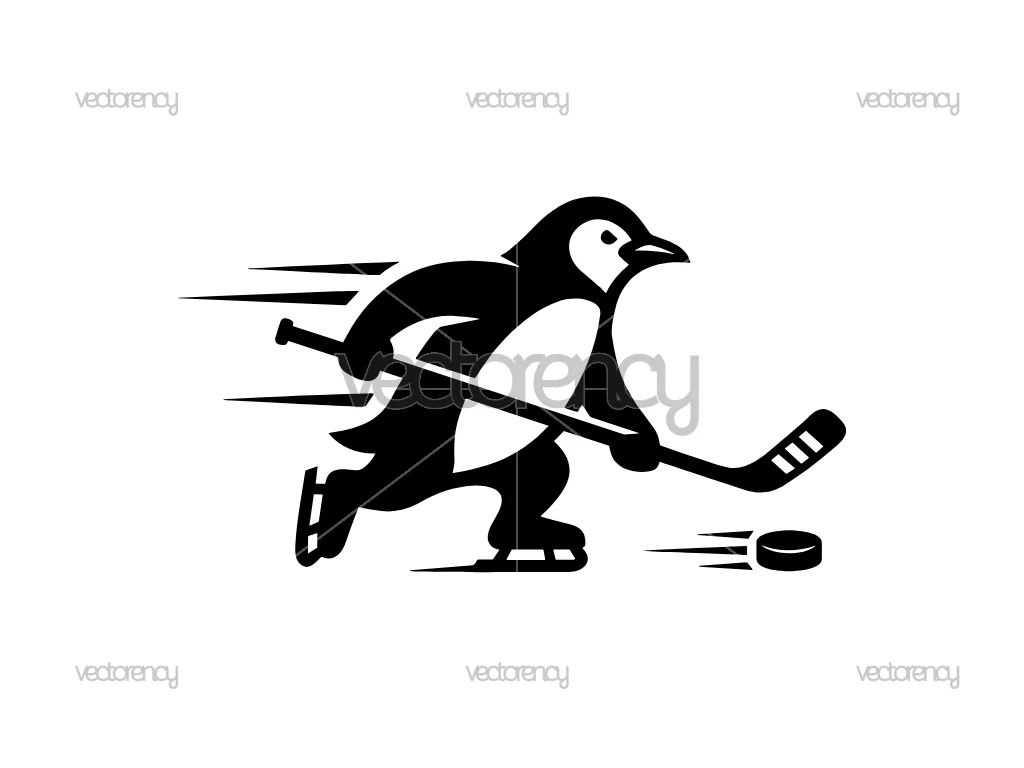 Penguins Hockey Vector