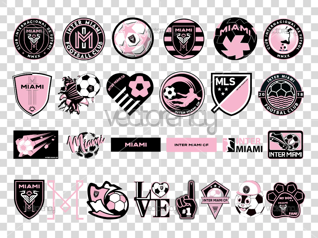 Internacional Club De Futbol Miami SVG, Vector, Miami MLS Soccer PNG Transparent Logo