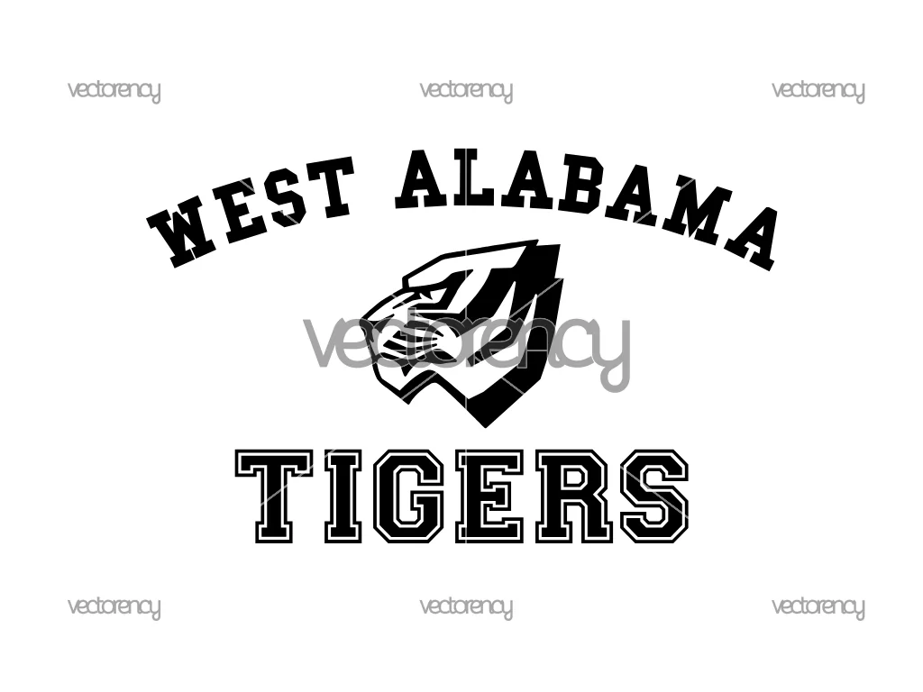 West Alabama Tigers SVG Design