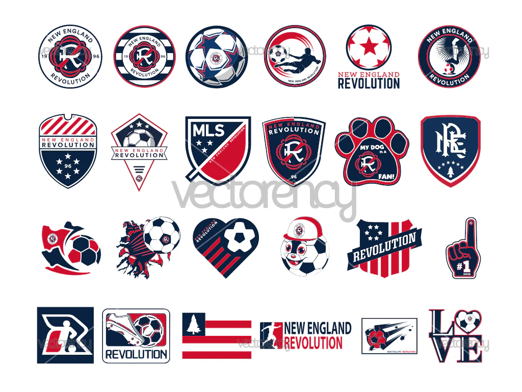 New England Revolution SVG, Logo Vector, MLS Massachusetts Soccer PNG