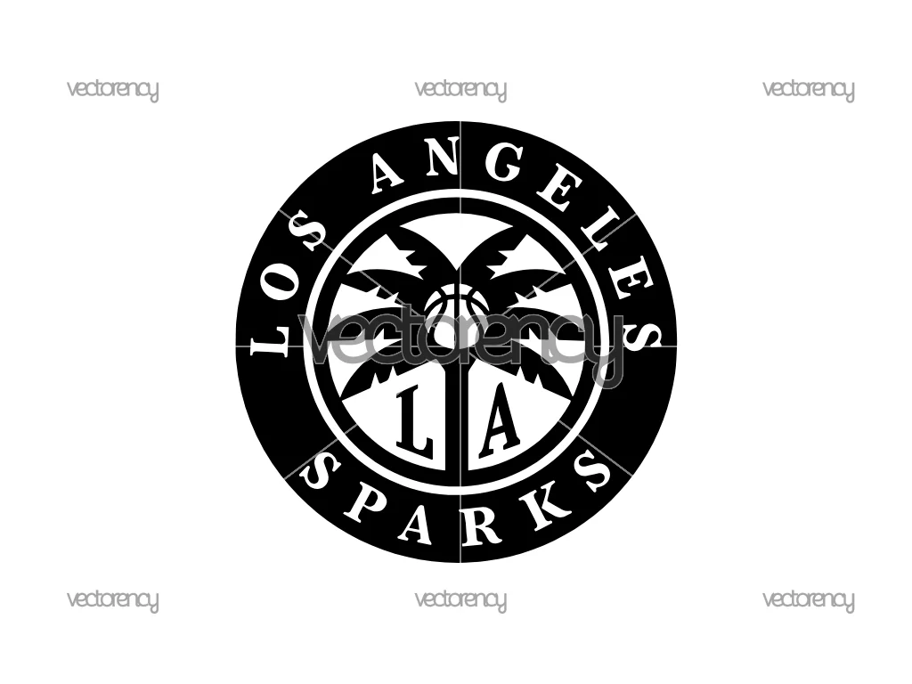 Los Angeles Sparks Logo Black Color Vector SVG PNG