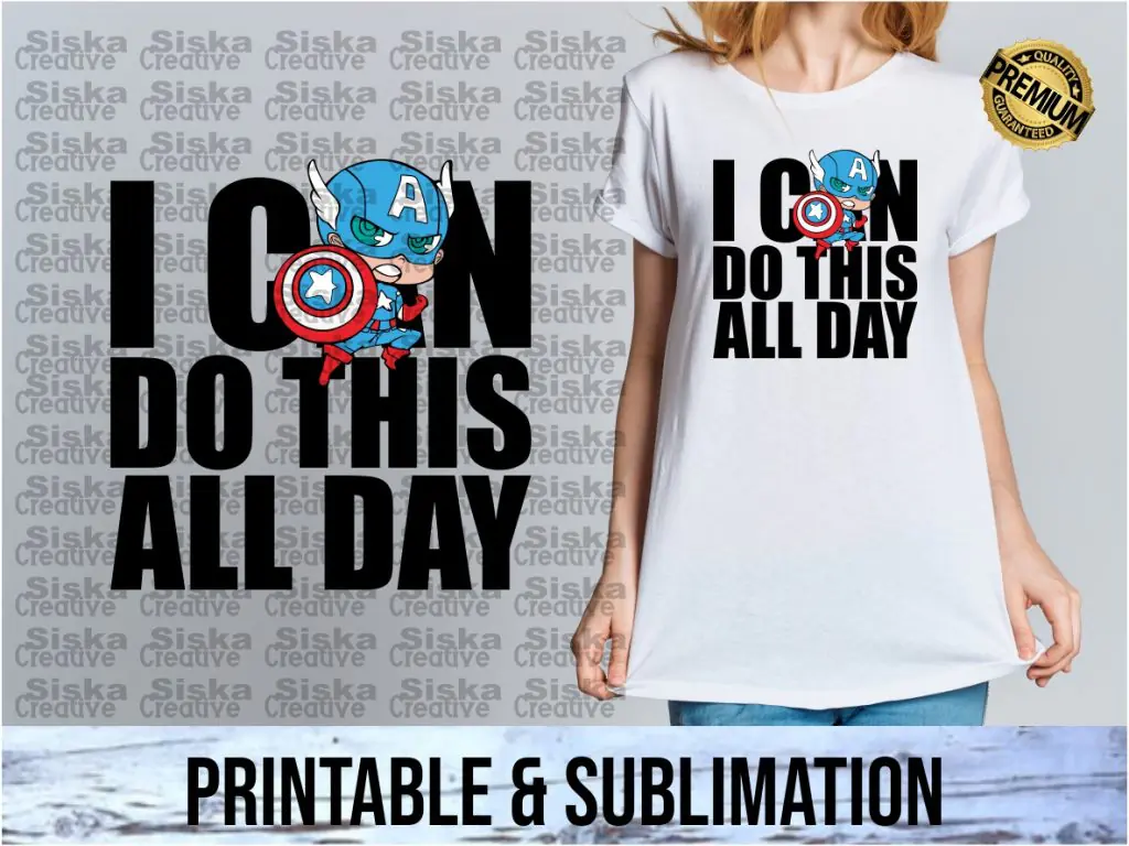 Quotes Captain America Sublimation Printable