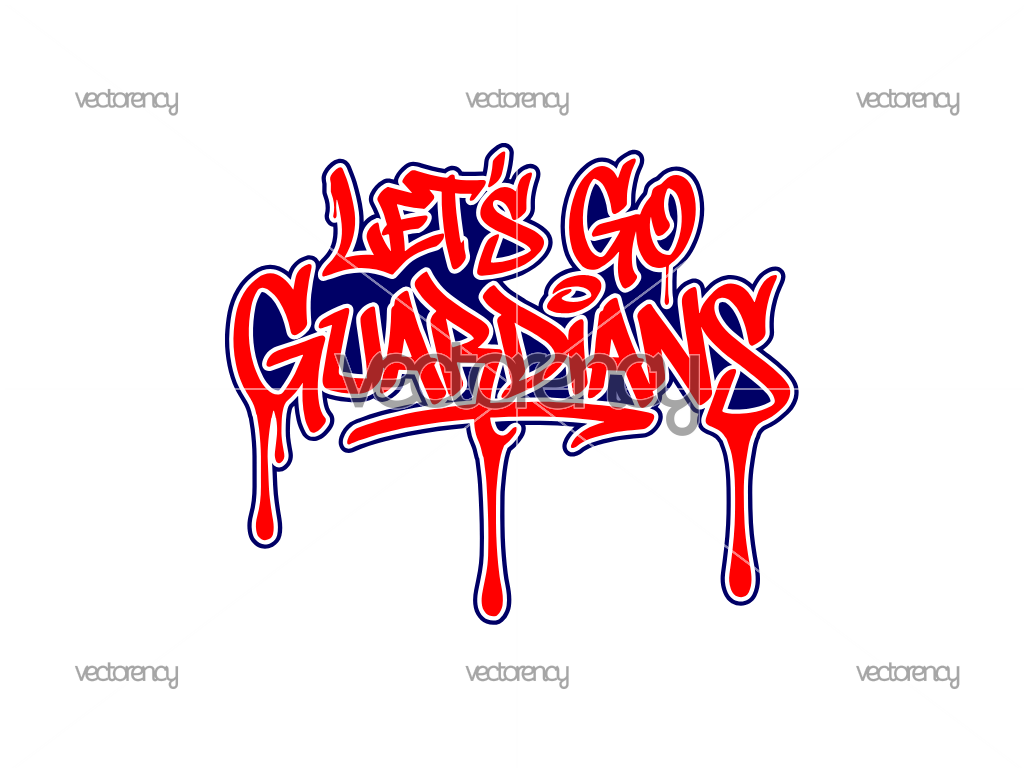 Let's Go Guardians Graffiti-Style Vector, Cleveland Guardians SVG PNG