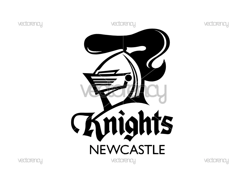 Newcastle Knights Logo Black and White SVG PNG EPS DXF