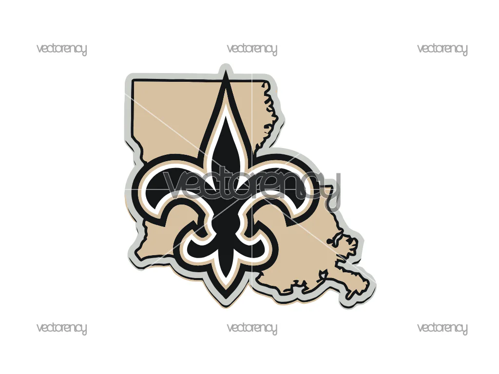 New Orleans Saints Map Symbol Logo SVG PNG EPS