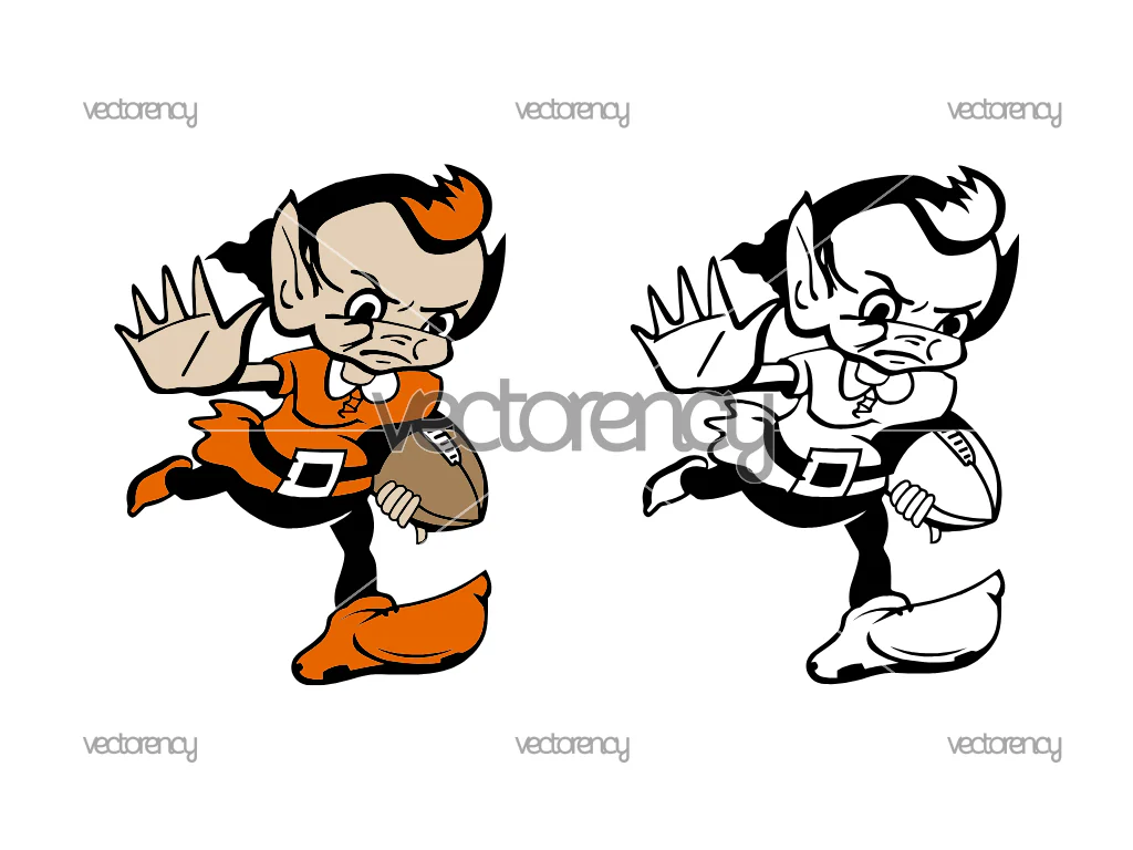 Cleveland Browns Old  Brownie the Elf Vector SVG PNG