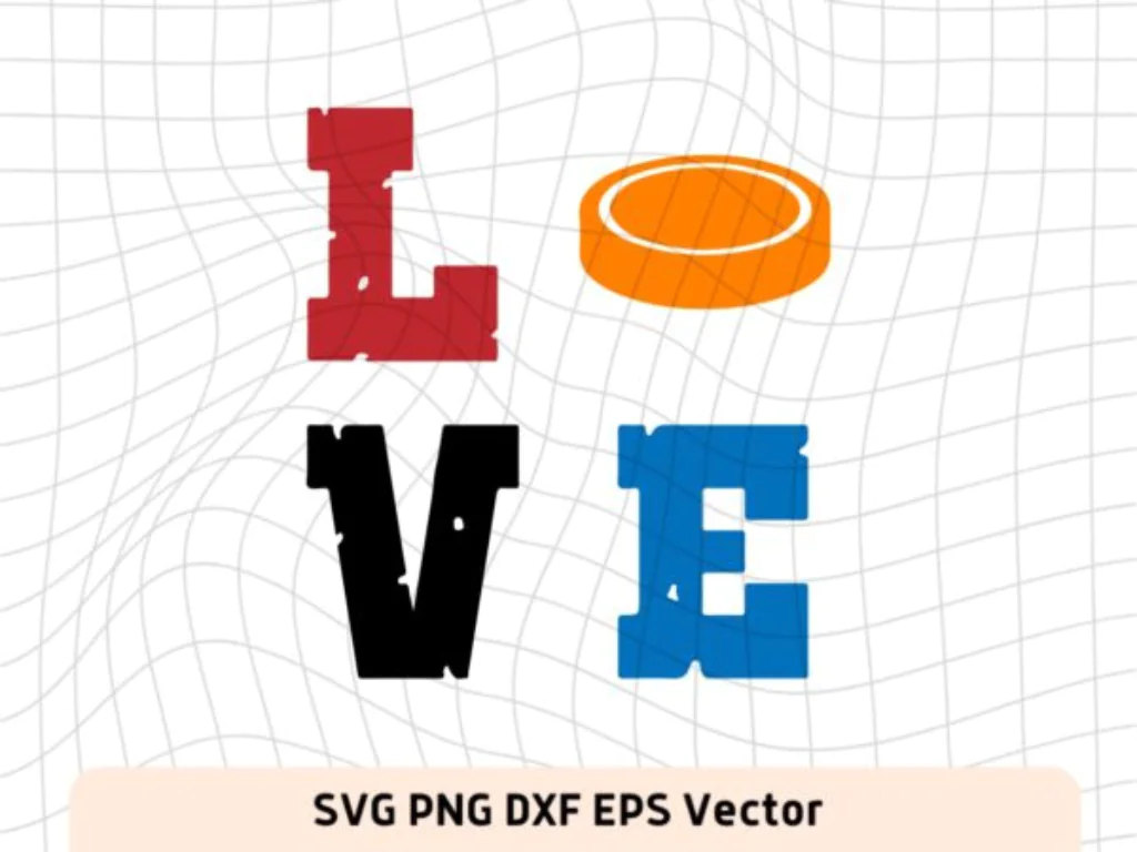 Love Hockey SVG Clipart