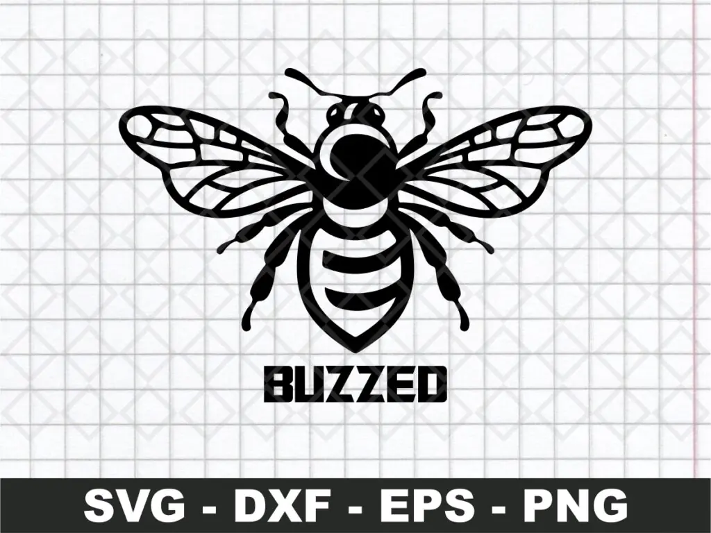 Buzzed Bee Honey Bee Instant Download Ready to Cut