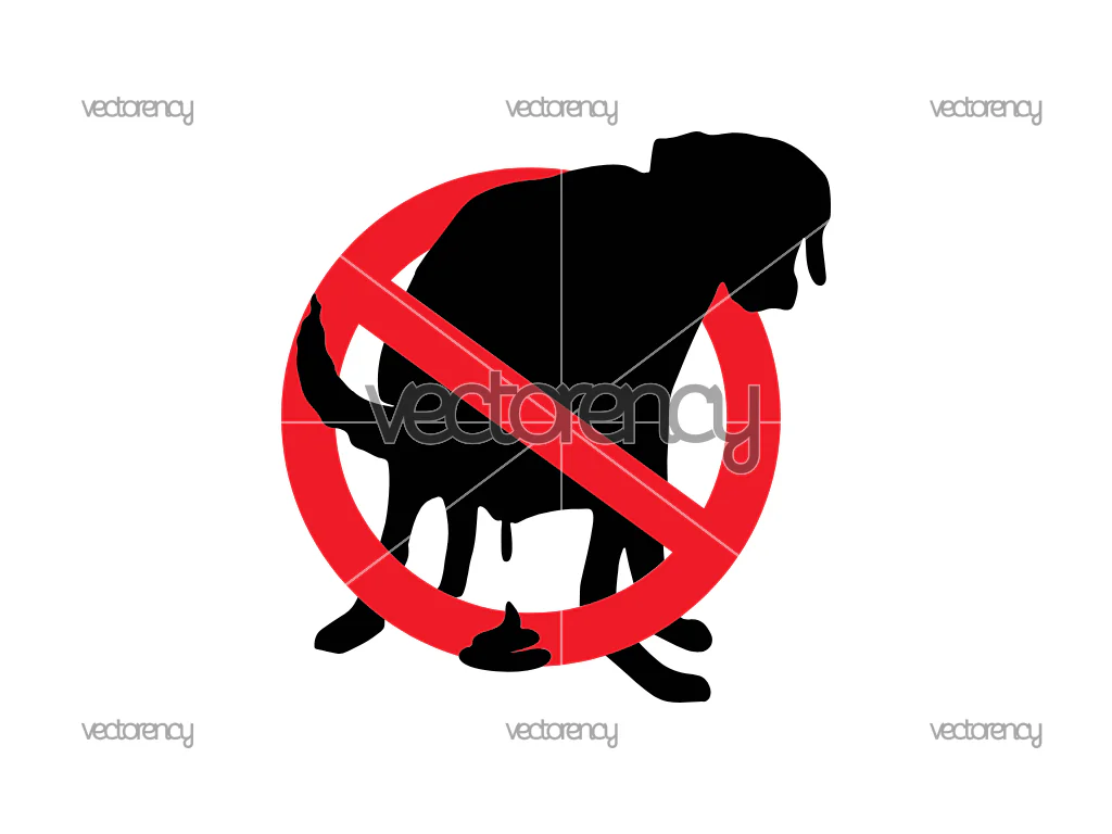 Free Download Cricut Pooping Dog Prohibition Ban Stop Sign SVG