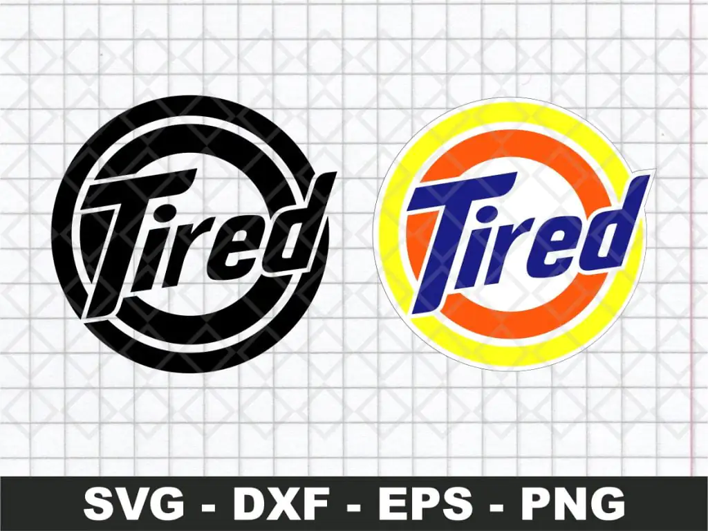 TIRED FUNNY LOGO SVG