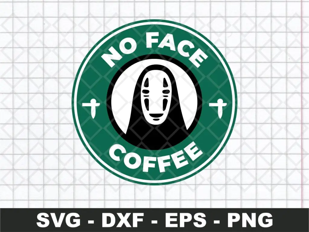 No Face Coffee Starbucks SVG Tororo