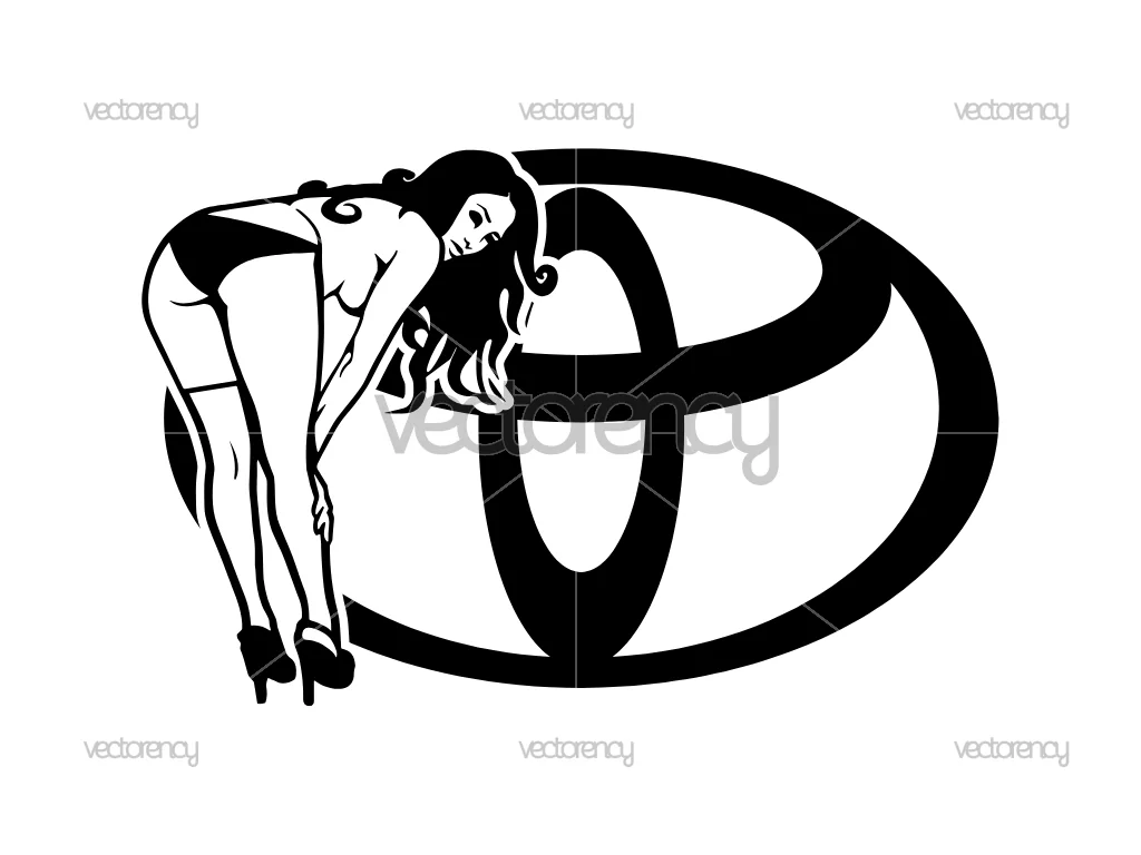 Sticker File Honda Pinup Girl Vintage SVG PNG