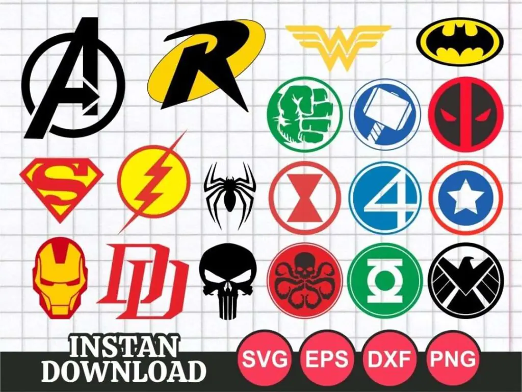 Superhero Logo SVG Bundle