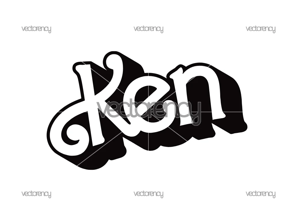 Ken Logo Barbie SVG