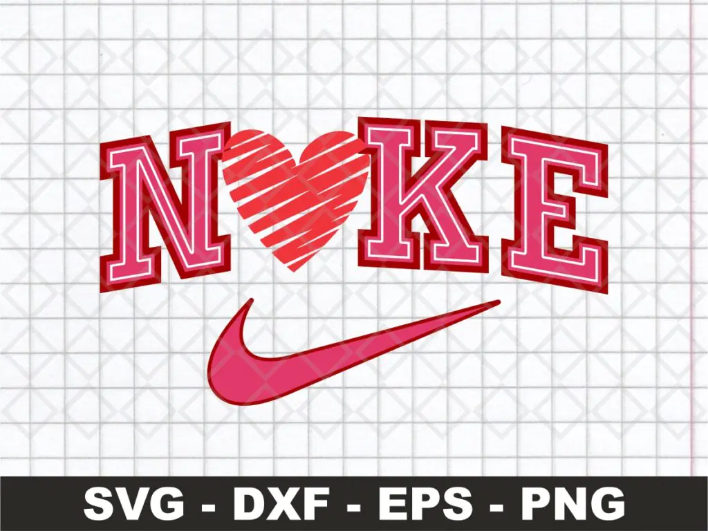 Valentines Swoosh SVG Nike Love