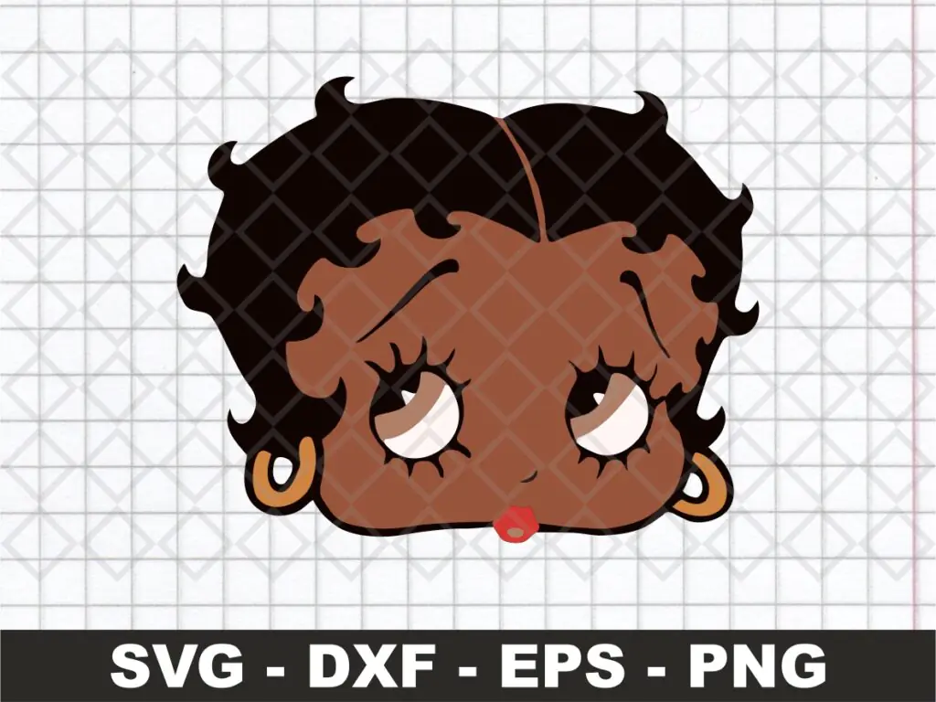 Black Betty Boop SVG Head