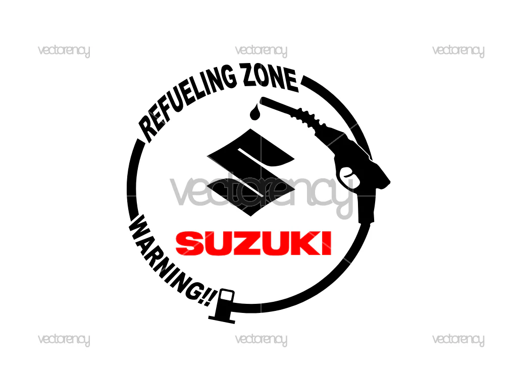Suzuki Refueling Zone Sticker SVG Cut File Digital Download