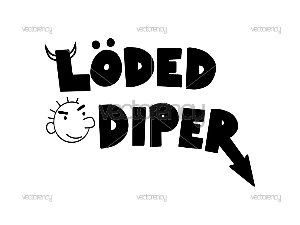 Wimpy Kid Loded Diper SVG Vector PNG DXF