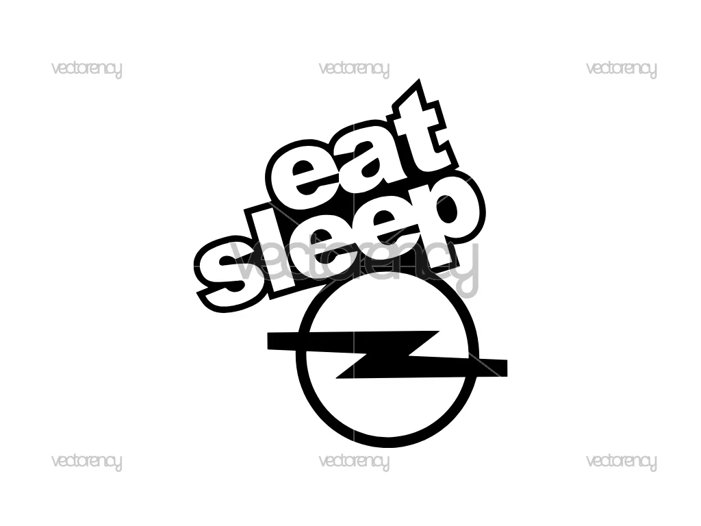 Eat Sleep Opel SVG