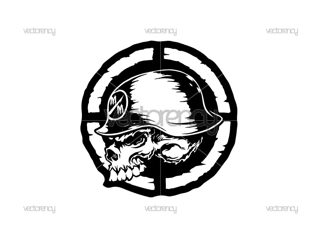 Metal Mulisha Head Skull Vector Logo