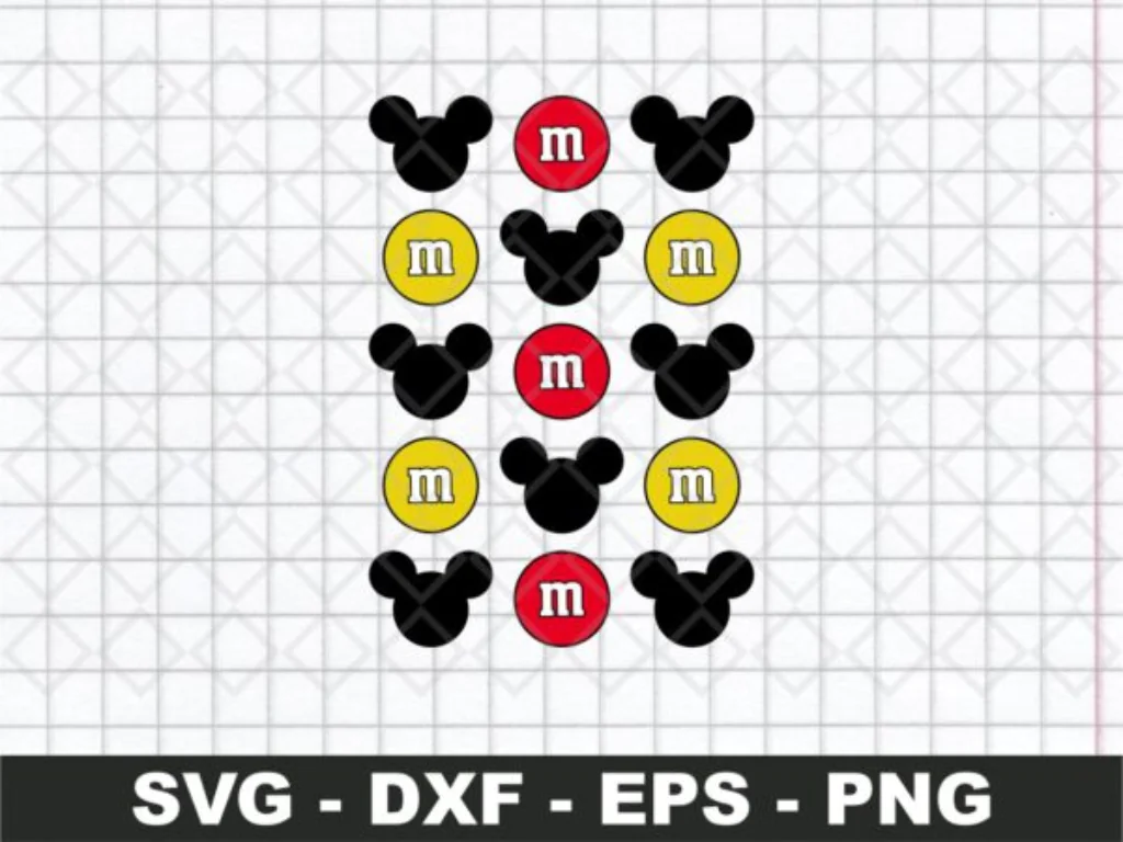 Disney Springs M&M’s Mickey Mouse SVG Vector Design file