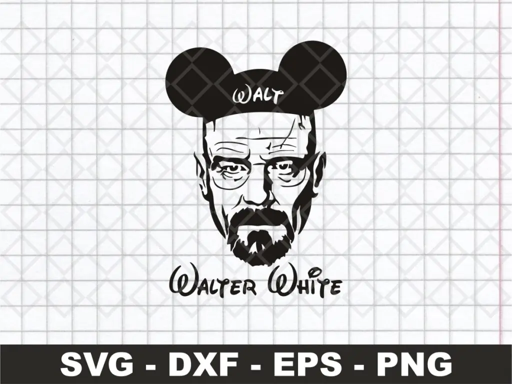 Breaking Bad Series Walt Parody Mickey Mouse Instant Download SVG