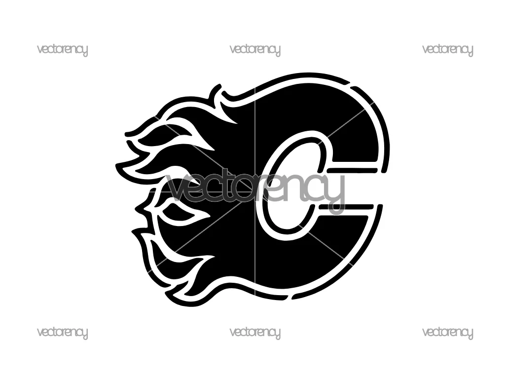 Calgary Flames Logo File Spray Art Stencil