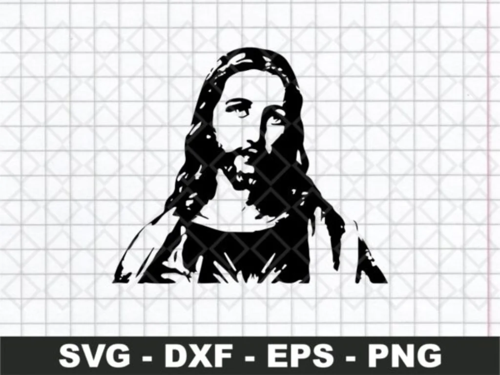 Jesus Christ Silhouette SVG DXF PNG ESP