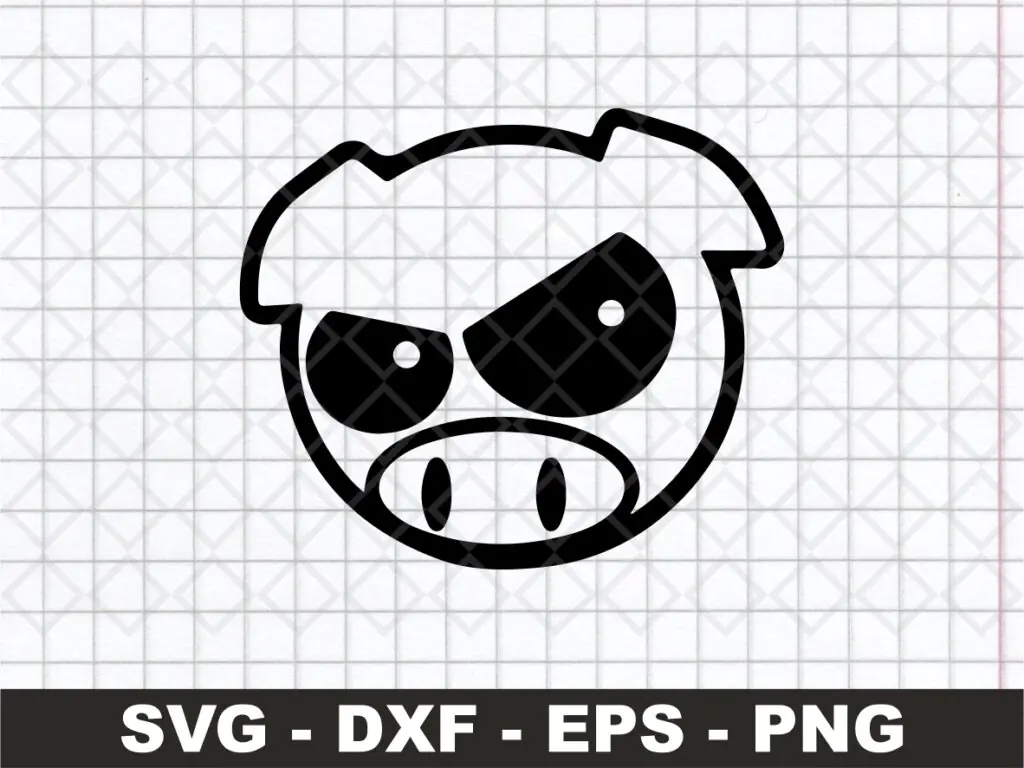 Evil Rally Pigs Cartoon, Pig SVG