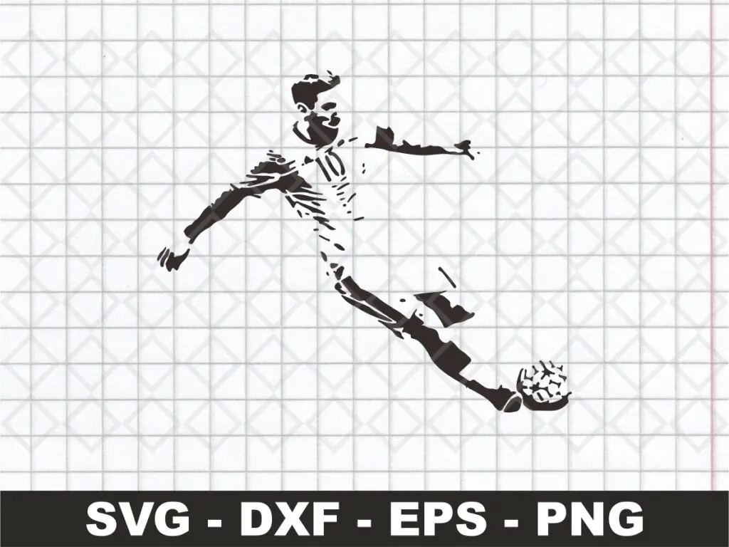 Messi Inter Miami SVG, Messi Silhouette Vector