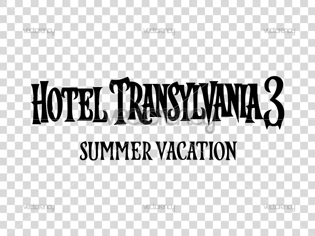 Hotel Transylvania Summer Vacation Logo Black Color Vector