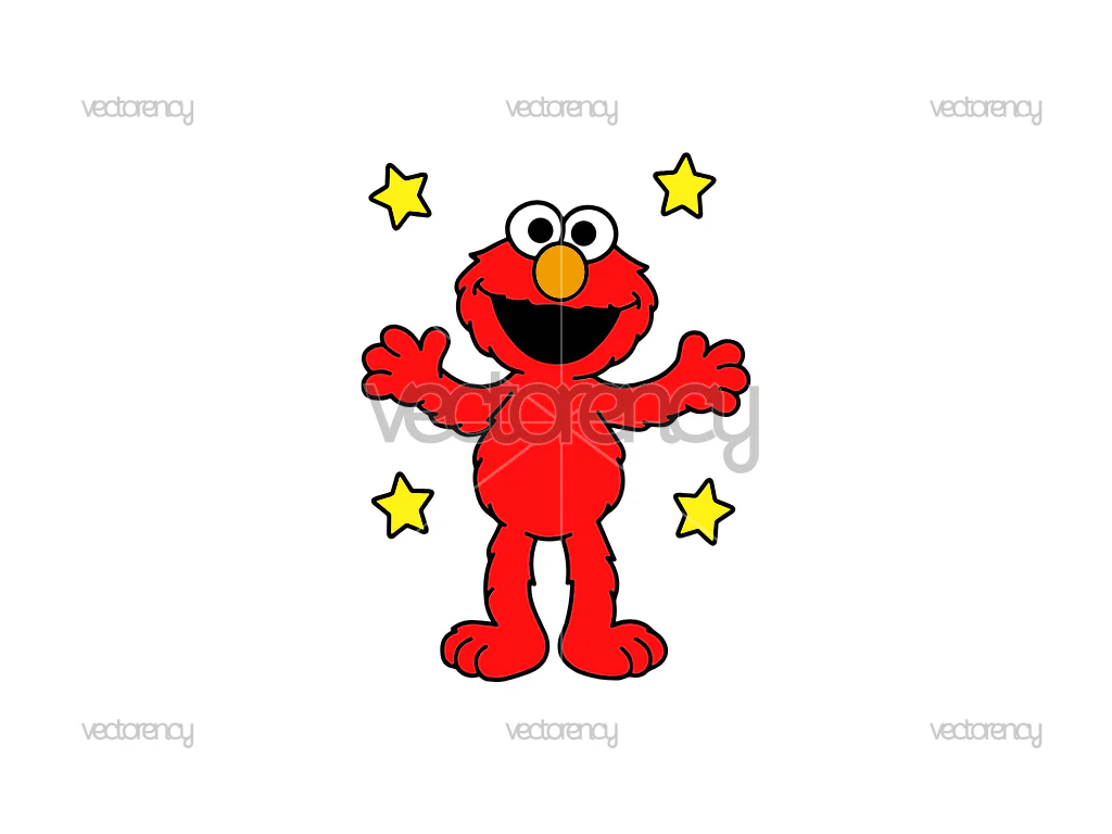 Monster Elmo Clipart SVG PNG