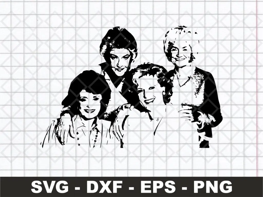 The Golden Girls Clipart Silhouette Cut File and Vector