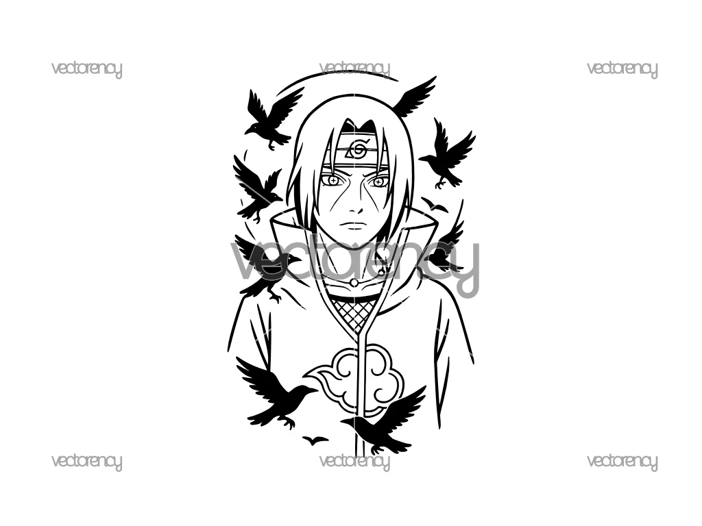 Free Anime SVG Itachi Uchiha Naruto