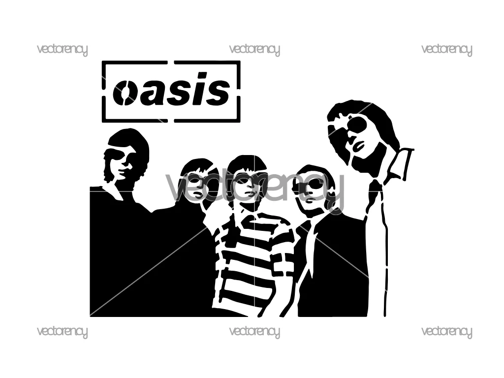 Oasis Vector Art SVG PNG Music Band