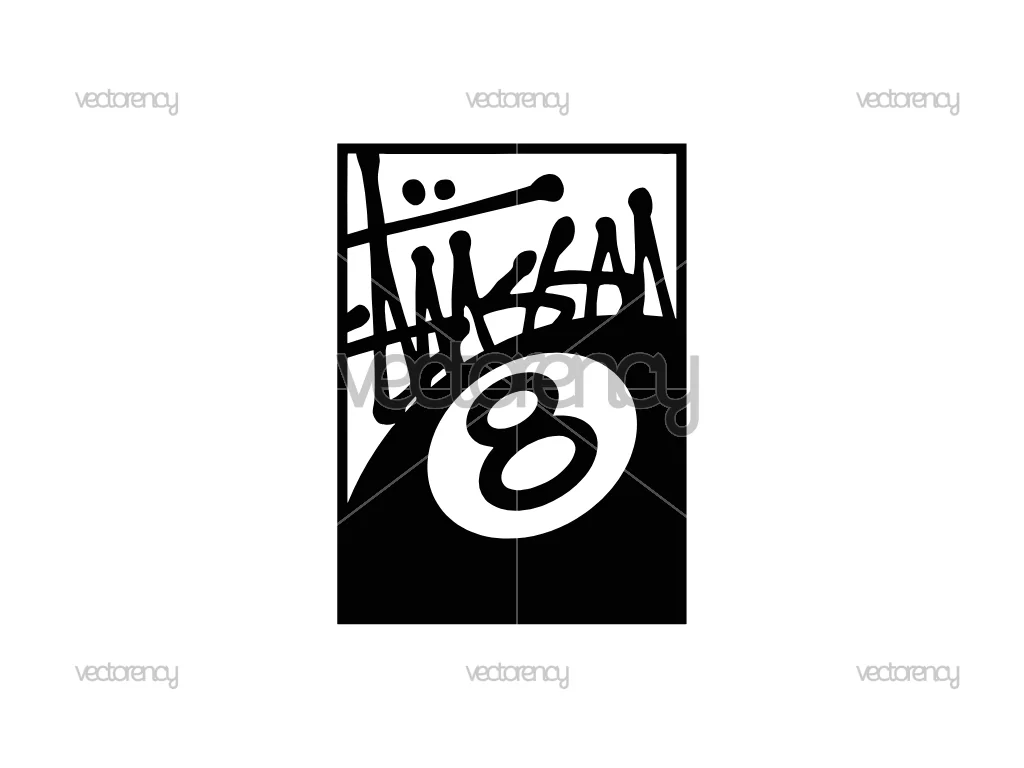 8 Billiard Ball Logo Stussy Vector