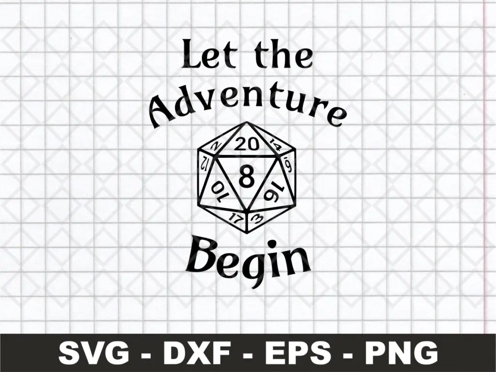 Let the Adventure Begin SVG, Dungeon, Baby Shirt Cricut